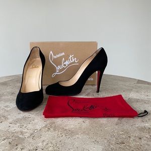 christian louboutin ron ron 100 suede royal black
